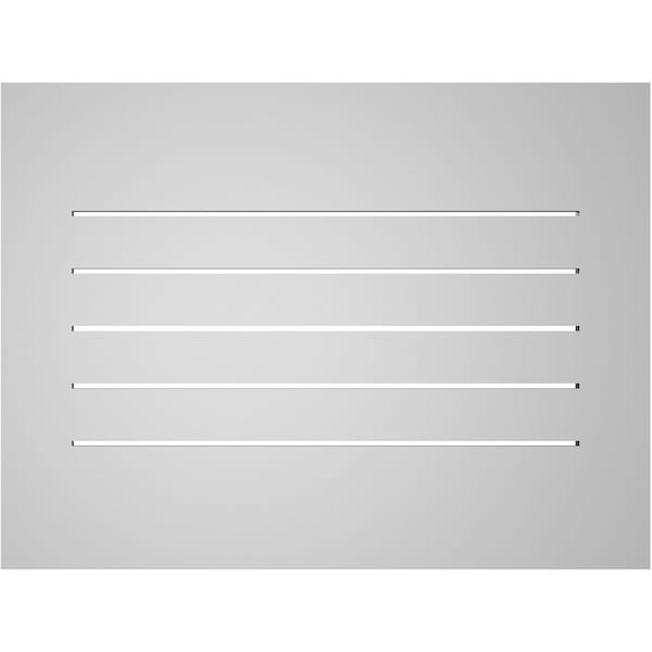 Ekena Millwork Vertical Surface Mount PVC Gable Vent: Functional, w/ 3-1/2"W x 1"P Standard Frame, 32"W x 24"H - GVPVE32X2401SF