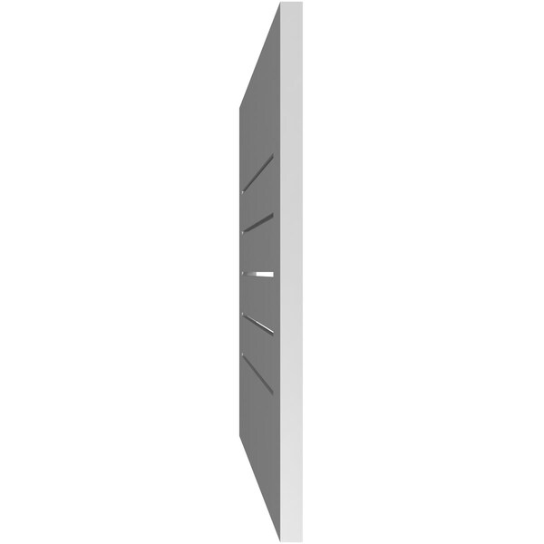Ekena Millwork Vertical Surface Mount PVC Gable Vent: Functional, w/ 3-1/2"W x 1"P Standard Frame, 32"W x 24"H - GVPVE32X2401SF