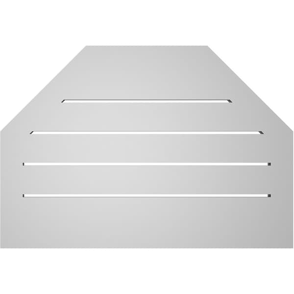 Ekena Millwork Octagonal Top Surface Mount PVC Gable Vent w/ 2"W x 2"P Brickmould Sill Frame, 26"W x 18"H - GVPOT26X1803SF
