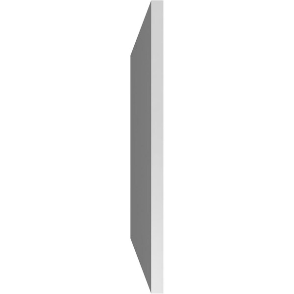 Ekena Millwork Vertical Surface Mount PVC Gable Vnt: Non-Functional, w/2"W x 1-1/2"H, Brickmould Frame, 42"W x 36"H - GVPVE42X3602SN
