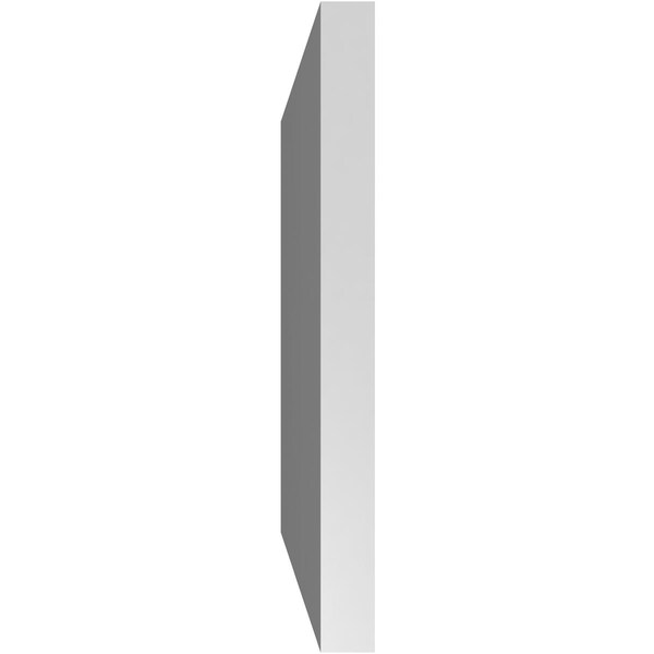 Ekena Millwork Vertical Surface Mount PVC Gable Vnt: Non-Functional, w/2"W x 1-1/2"H, Brickmould Frame, 20"W x 18"H - GVPVE20X1802SN