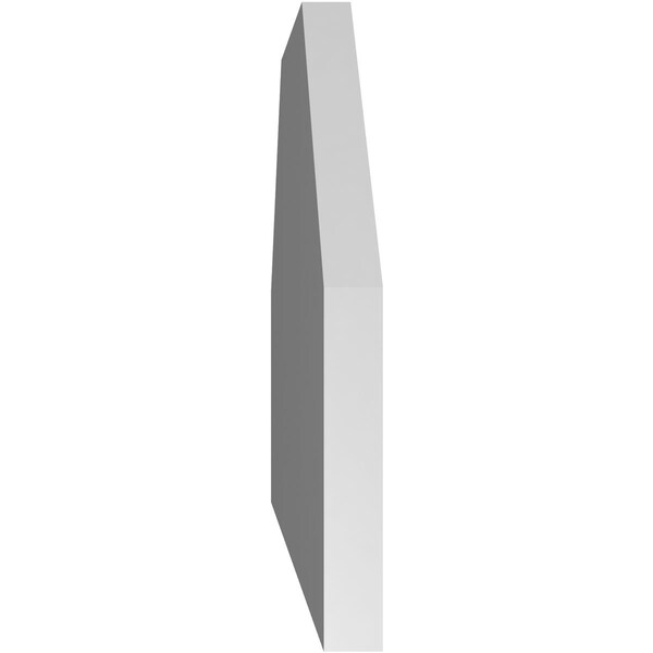 Ekena Millwork Octagonal Top Surface Mount PVC Gable Vent w/ 3-1/2"W x 1"P Standard Frame, 20"W x 12"H - GVPOT20X1201SN
