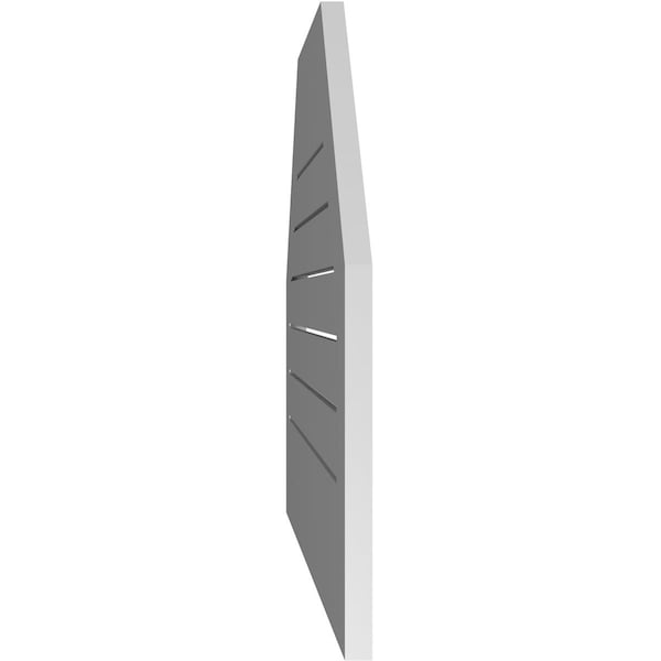 Ekena Millwork Octagonal Top Surface Mount PVC Gable Vent: Functional, w/ 3-1/2"W x 1"P Standard Frame, 40"W x 26"H - GVPOT40X2601SF