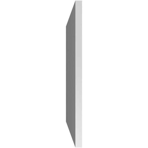 Ekena Millwork Vertical Surface Mount PVC Gable Vent: Non-Functional, w/ 3-1/2"W x 1"P Standard Frame, 22"W x 22"H - GVPVE22X2201SN