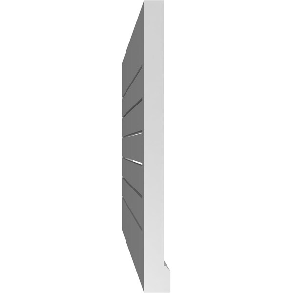 Ekena Millwork Vertical Surface Mount PVC Gable Vent: Functional, w/ 2"W x 2"P Brickmould Sill Frame, 42"W x 22"H - GVPVE42X2203SF