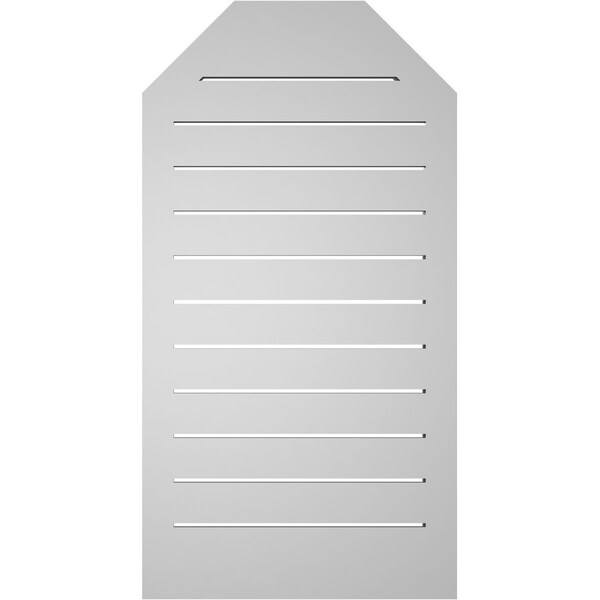 Ekena Millwork Octagonal Top Surface Mount PVC Gable Vent w/ 2"W x 2"P Brickmould Sill Frame, 20"W x 38"H - GVPOT20X3803SF