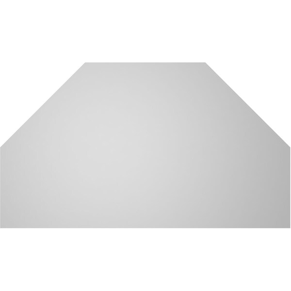 Ekena Millwork Octagonal Top Surface Mount PVC Gable Vent w/ 2"W x 1-1/2"P Brickmould Frame, 42"W x 24"H - GVPOT42X2402SN