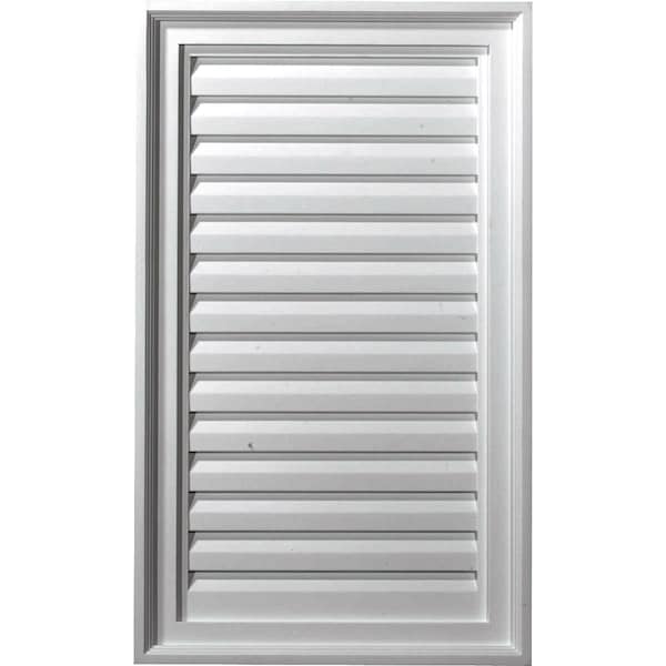 Ekena Millwork Vertical Urethane Gable Vent Louver, Non-Functional, 18"W x 27"H - GVVE18X27D