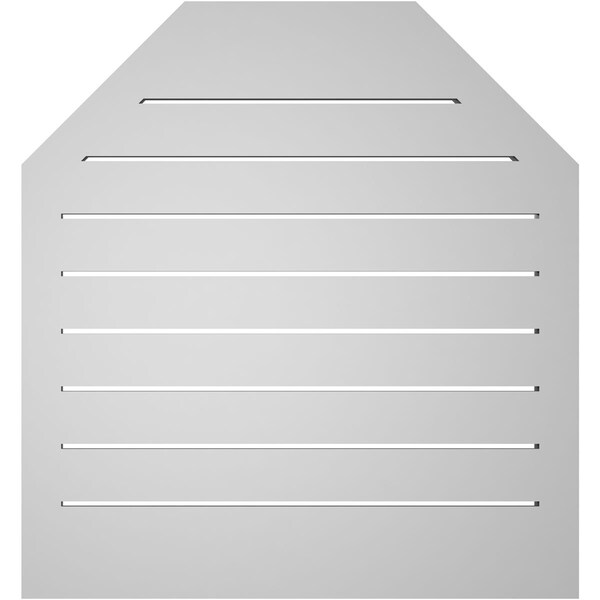 Ekena Millwork Octagonal Top Surface Mount PVC Gable Vent w/ 2"W x 2"P Brickmould Sill Frame, 28"W x 30"H - GVPOT28X3003SF