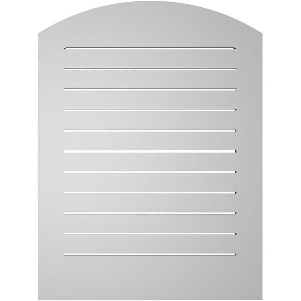 Ekena Millwork Arch Top Surface Mount PVC Gable Vent: Non-Functional, w/ 3-1/2"W x 1"P Standard Frame, 30"W x 38"H - GVPAR30X3801SN