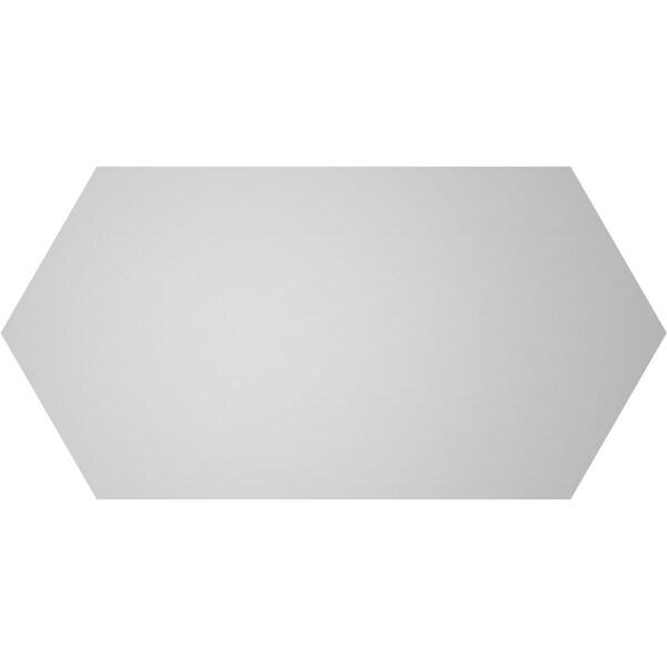 Ekena Millwork Half Round Surface Mount PVC Gable Vent w/ 2"W x 2"P Brickmould Sill Frame, 26"W x 13"H - GVPHR26X1303SN