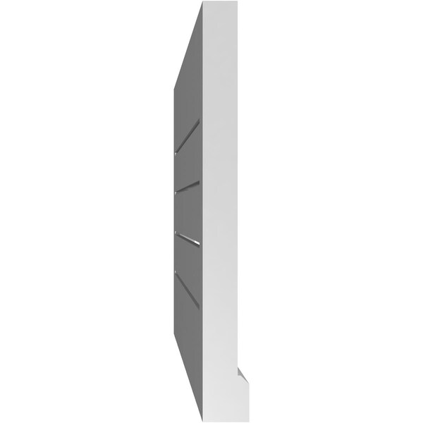 Ekena Millwork Vertical Surface Mount PVC Gable Vent: Functional, w/ 2"W x 2"P Brickmould Sill Frame, 30"W x 18"H - GVPVE30X1803SF