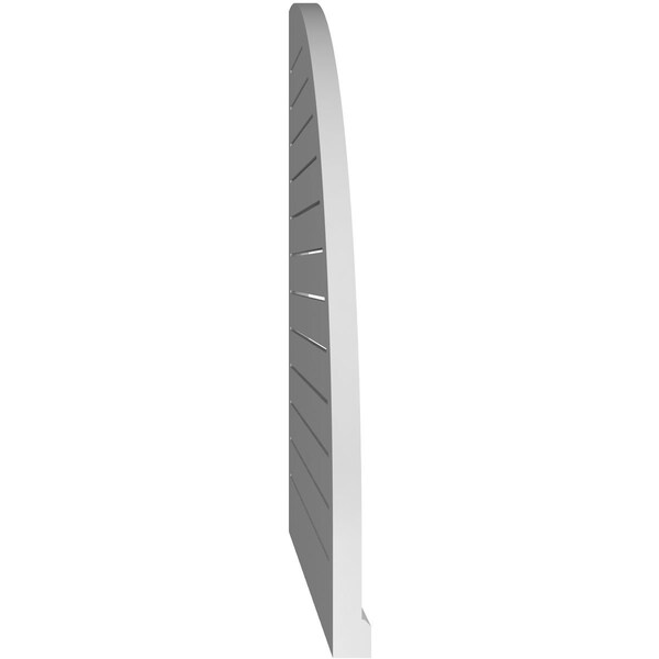 Ekena Millwork Quarter Round Top Left Surface Mount PVC Gable Vent w/ 2"W x 2"P Brickmould Sill Frame, 34"W x 40"H - GVPQL34X4003SF