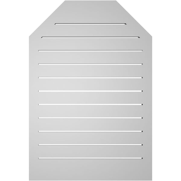 Ekena Millwork Octagonal Top Surface Mount PVC Gable Vent w/ 2"W x 1-1/2"P Brickmould Frame, 26"W x 38"H - GVPOT26X3802SF