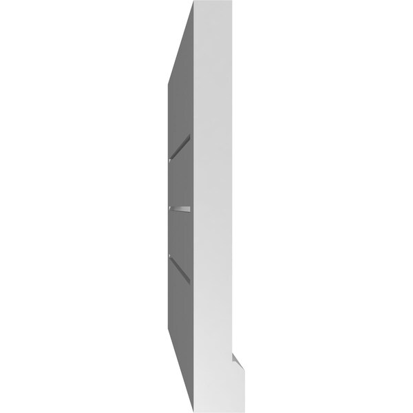 Ekena Millwork Vertical Surface Mount PVC Gable Vent: Functional, w/ 2"W x 2"P Brickmould Sill Frame, 24"W x 16"H - GVPVE24X1603SF