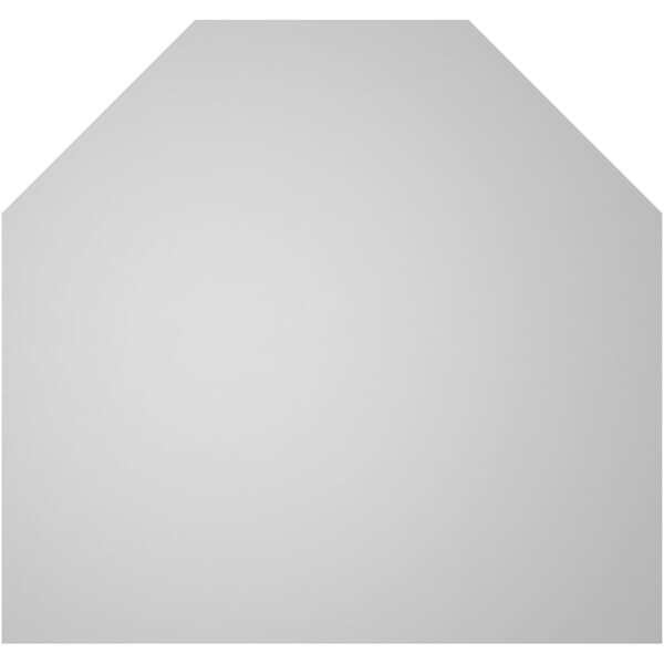 Ekena Millwork Octagonal Top Surface Mount PVC Gable Vent w/ 3-1/2"W x 1"P Standard Frame, 36"W x 34"H - GVPOT36X3401SN