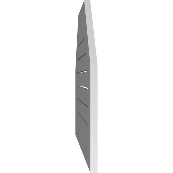 Ekena Millwork Octagonal Top Surface Mount PVC Gable Vent: Functional, w/ 3-1/2"W x 1"P Standard Frame, 38"W x 26"H - GVPOT38X2601SF