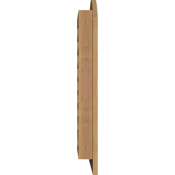 Ekena Millwork Arch Top Gable Vent Functional, Western Red Cedar Gable Vent w/ 1" x 4" Flat Trim Frame, 16"W x 32"H - GVWAR16X3201RFUWR