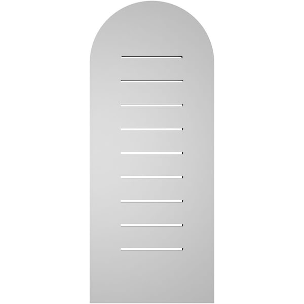 Ekena Millwork Round Top Surface Mount PVC Gable Vent: Functional, w/ 3-1/2"W x 1"P Standard Frame, 14"W x 34"H - GVPRT14X3401SF