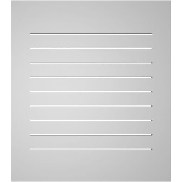 Ekena Millwork Vertical Surface Mount PVC Gable Vent: Functional, w/ 3-1/2"W x 1"P Standard Frame, 30"W x 34"H - GVPVE30X3401SF