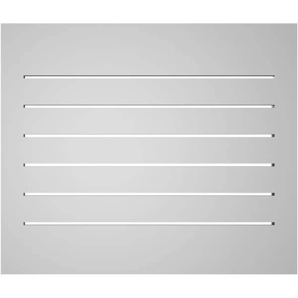 Ekena Millwork Vertical Surface Mount PVC Gable Vent: Functional, w/ 2"W x 2"P Brickmould Sill Frame, 26"W x 22"H - GVPVE26X2203SF