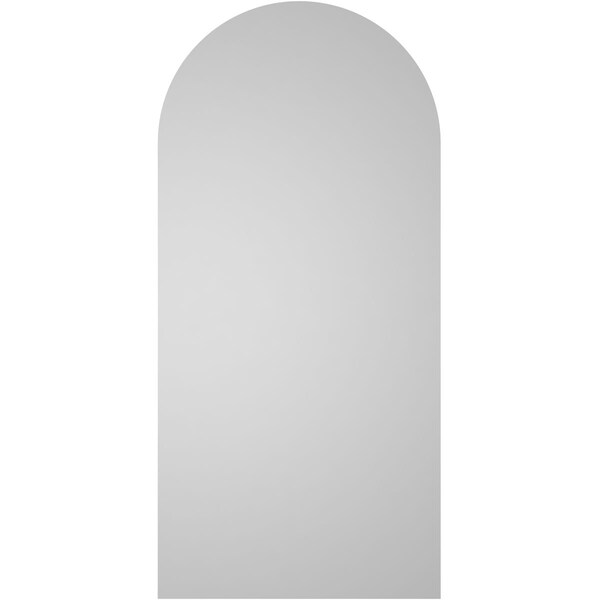 Ekena Millwork Round Top Surface Mount PVC Gable Vent w/ 2"W x 1-1/2"P Brickmould Frame, 18"W x 38"H - GVPRT18X3802SN
