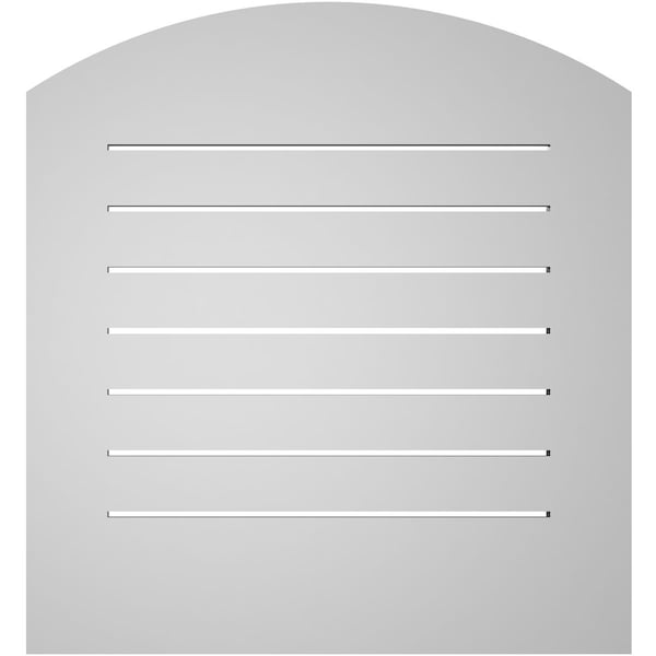 Ekena Millwork Arch Top Surface Mount PVC Gable Vent: Non-Functional, w/ 3-1/2"W x 1"P Standard Frame, 26"W x 26"H - GVPAR26X2601SN