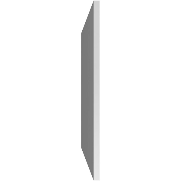Ekena Millwork Vertical Surface Mount PVC Gable Vent: Non-Functional, w/3-1/2"W x 1"H, Standard Frame, 32"W x 30"H - GVPVE32X3001SN