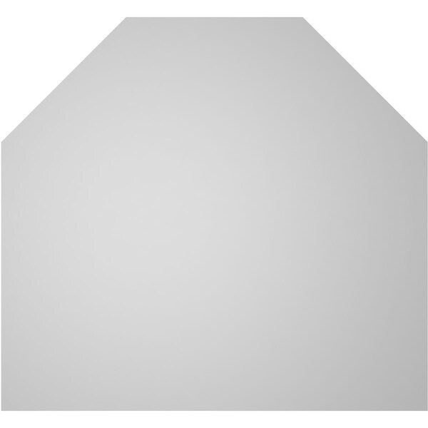 Ekena Millwork Octagonal Top Surface Mount PVC Gable Vent w/ 2"W x 2"P Brickmould Sill Frame, 26"W x 24"H - GVPOT26X2403SN