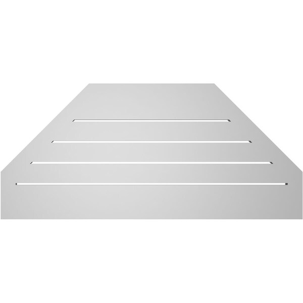 Ekena Millwork Octagonal Top Surface Mount PVC Gable Vent w/ 2"W x 2"P Brickmould Sill Frame, 40"W x 18"H - GVPOT40X1803SF