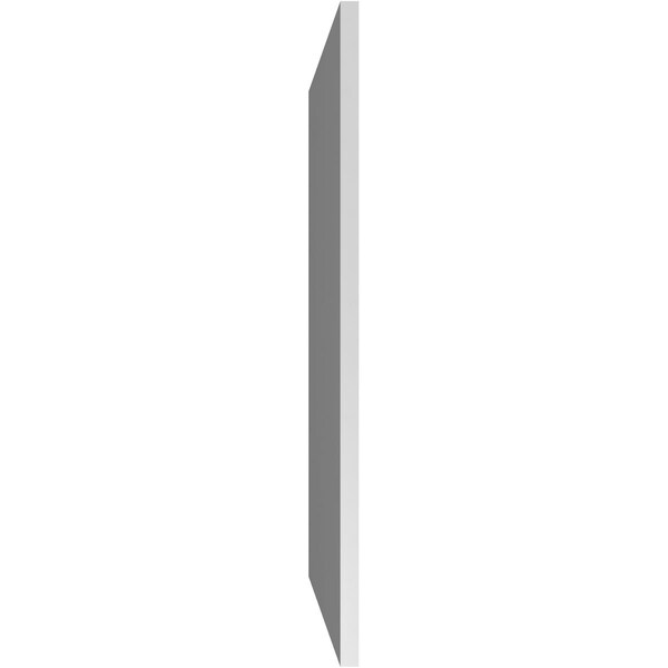 Ekena Millwork Vertical Surface Mount PVC Gable Vent: Non-Functional, w/ 3-1/2"W x 1"P Standard Frame, 22"W x 36"H - GVPVE22X3601SN