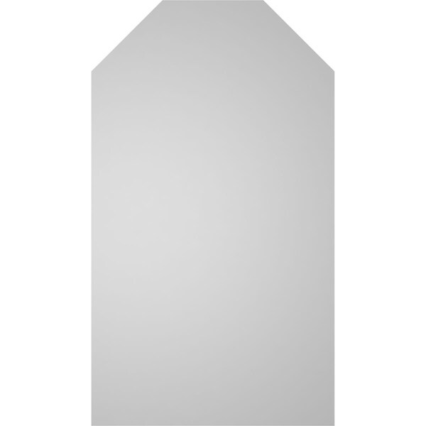 Ekena Millwork Octagonal Top Surface Mount PVC Gable Vent w/ 2"W x 2"P Brickmould Sill Frame, 24"W x 42"H - GVPOT24X4203SN