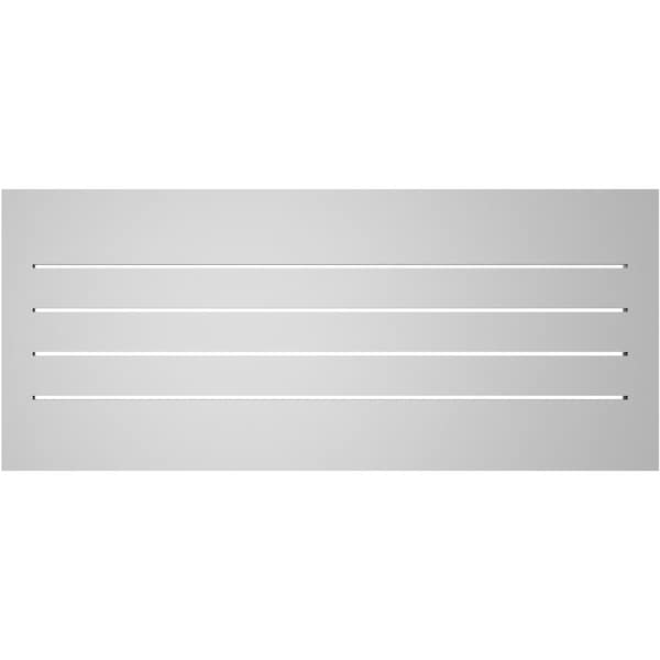 Ekena Millwork Vertical Surface Mount PVC Gable Vent: Functional, w/ 2"W x 2"P Brickmould Sill Frame, 42"W x 18"H - GVPVE42X1803SF