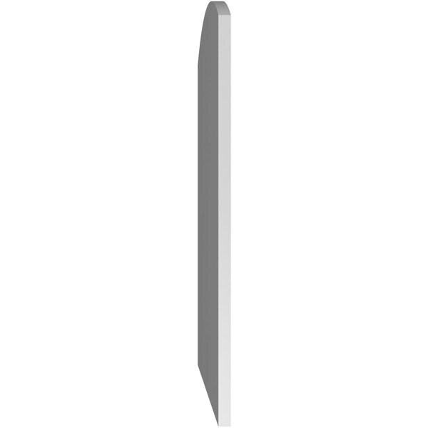 Ekena Millwork Arch Top Surface Mount PVC Gable Vent: Functional, w/ 3-1/2"W x 1"P Standard Frame, 22"W x 36"H - GVPAR22X3601SF