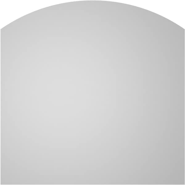 Ekena Millwork Arch Top Surface Mount PVC Gable Vent: Functional, w/ 3-1/2"W x 1"P Standard Frame, 18"W x 18"H - GVPAR18X1801SF