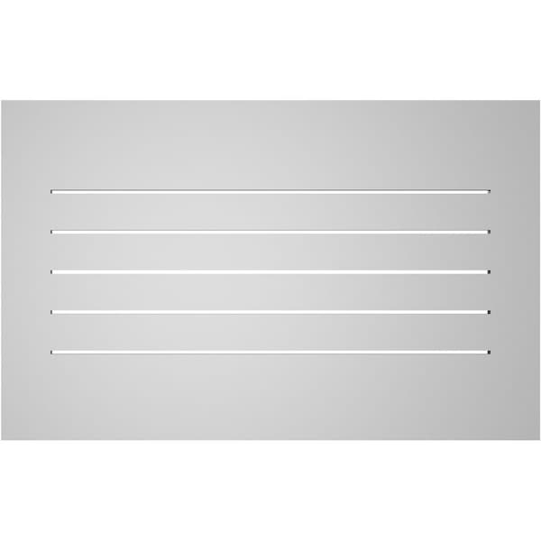 Ekena Millwork Vertical Surface Mount PVC Gable Vent: Functional, w/ 3-1/2"W x 1"P Standard Frame, 38"W x 24"H - GVPVE38X2401SF