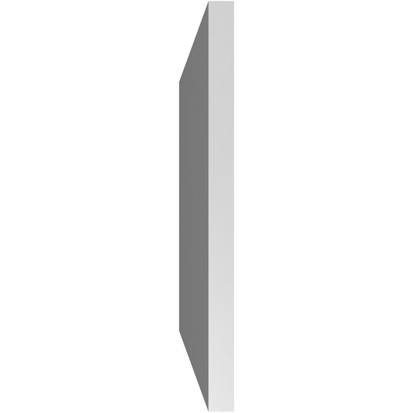 Ekena Millwork Vertical Surface Mount PVC Gable Vnt: Non-Functional, w/2"W x 1-1/2"H, Brickmould Frame, 32"W x 24"H - GVPVE32X2402SN