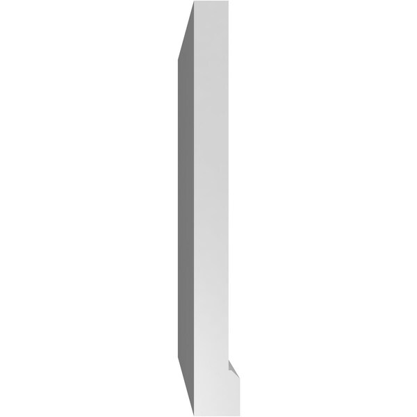 Ekena Millwork Vertical Surface Mount PVC Gable Vent w/ 2"W x 2"H , Brickmould Sill Frame, 12"W x 18"H - GVPVE12X1803SN