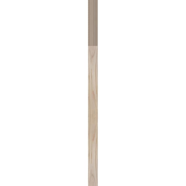 Ekena Millwork Octagonal Top Gable Vent Non-Functional, Pine Gable Vent w/ Decorative Face Frame, 24"W x 28"H - GVWOT24X2802SDUPI