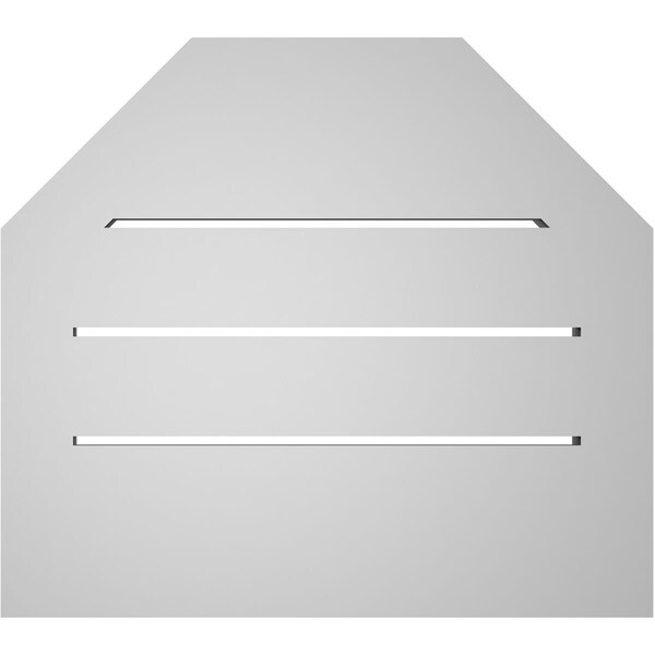 Ekena Millwork Octagonal Top Surface Mount PVC Gable Vent w/ 2"W x 2"P Brickmould Sill Frame, 18"W x 16"H - GVPOT18X1603SF