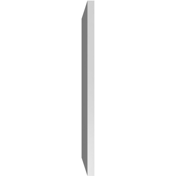 Ekena Millwork Vertical Surface Mount PVC Gable Vnt: Non-Functional, w/2"W x 1-1/2"H, Brickmould Frame, 16"W x 38"H - GVPVE16X3802SN