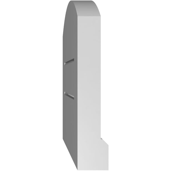 Ekena Millwork Arch Top Surface Mount PVC Gable Vent: Non-Functional, w/2"W x 1-1/2"P Brickmould Frame, 42"W x 42"H - GVPAR42X4202SN
