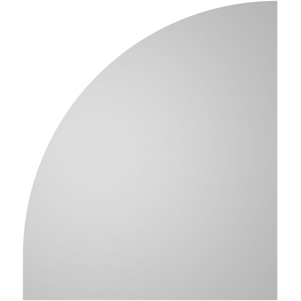 Ekena Millwork Quarter Round Top Right Surface Mount PVC Gable Vent w/ 3-1/2"W x 1"P Standard Frame, 34"W x 40"H - GVPQR34X4001SN