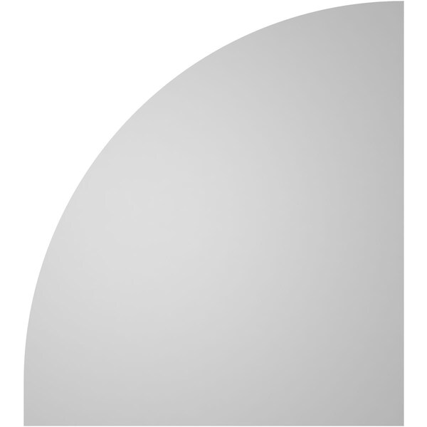 Ekena Millwork Quarter Round Top Right Surface Mount PVC Gable Vent w/ 3-1/2"W x 1"P Standard Frame, 34"W x 38"H - GVPQR34X3801SN