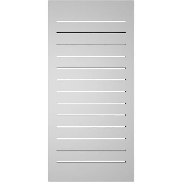 Ekena Millwork Vertical Surface Mount PVC Gable Vent: Functional, w/ 2"W x 1-1/2"P Brickmould Frame, 20"W x 42"H - GVPVE20X4202SF