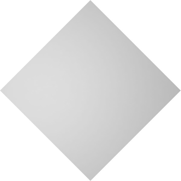 Ekena Millwork Diamond Surface Mount PVC Gable Vent: Functional, w/ 3-1/2"W x 1"P Standard Frame, 30"W x 30"H - GVPDI30X3001SF