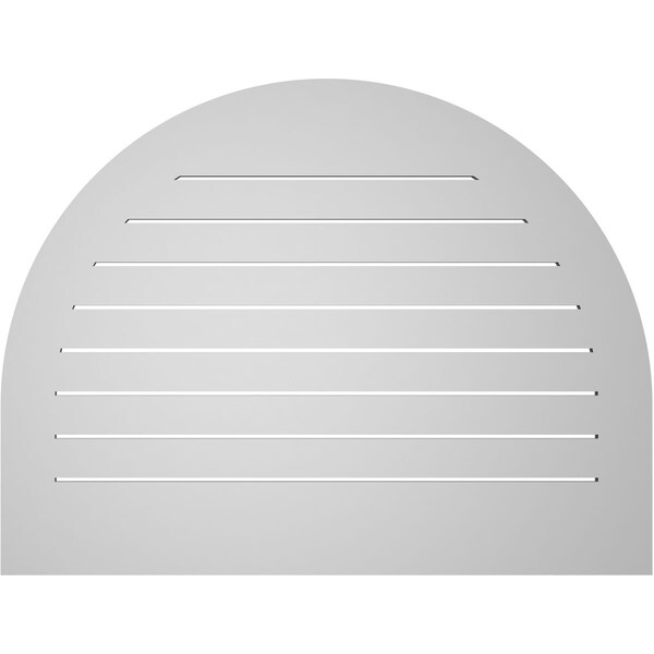 Ekena Millwork Round Top Surface Mount PVC Gable Vent: Functional, w/ 3-1/2"W x 1"P Standard Frame, 42"W x 32"H - GVPRT42X3201SF