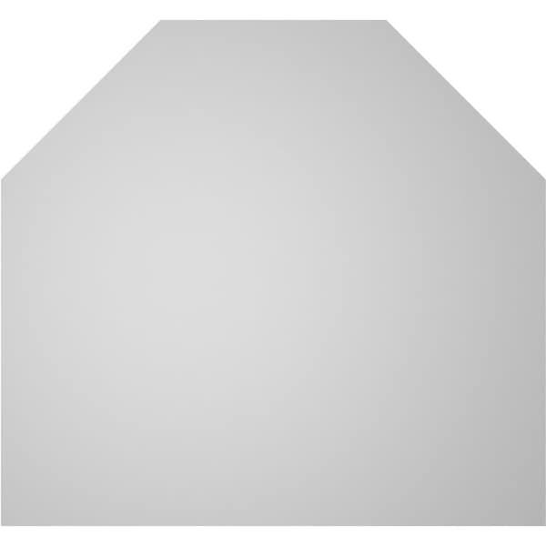 Ekena Millwork Octagonal Top Surface Mount PVC Gable Vent w/ 2"W x 1-1/2"P Brickmould Frame, 28"W x 26"H - GVPOT28X2602SN
