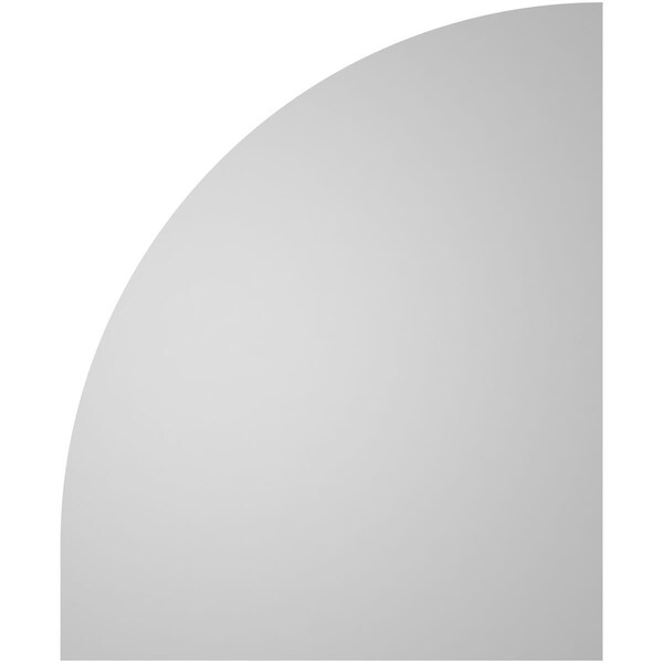 Ekena Millwork Quarter Round Top Right Surface Mount PVC Gable Vent w/ 2"W x 1-1/2"P Brickmould Frame, 28"W x 34"H - GVPQR28X3402SN