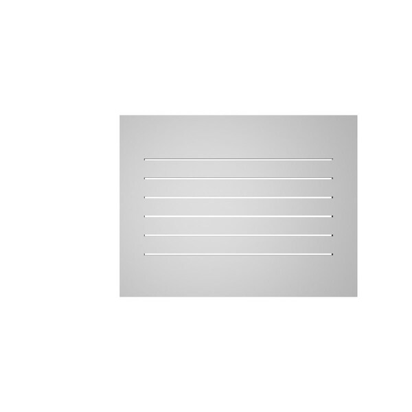 Ekena Millwork Vertical Surface Mount PVC Gable Vent: Functional, w/ 3-1/2"W x 1"P Standard Frame, 34"W x 26"H - GVPVE34X2601SF
